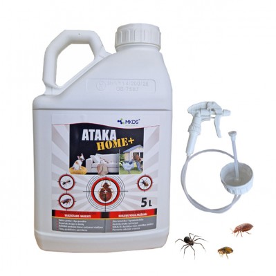 Ataka HOME + insekticidas vabzdžių naikinimui kilimuose, čiužiniuose, 5 L